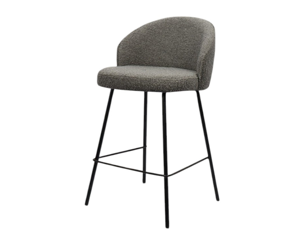 Chaise de comptoir confortable gris - Rousseau Furniture - Souffle d'Intérieur