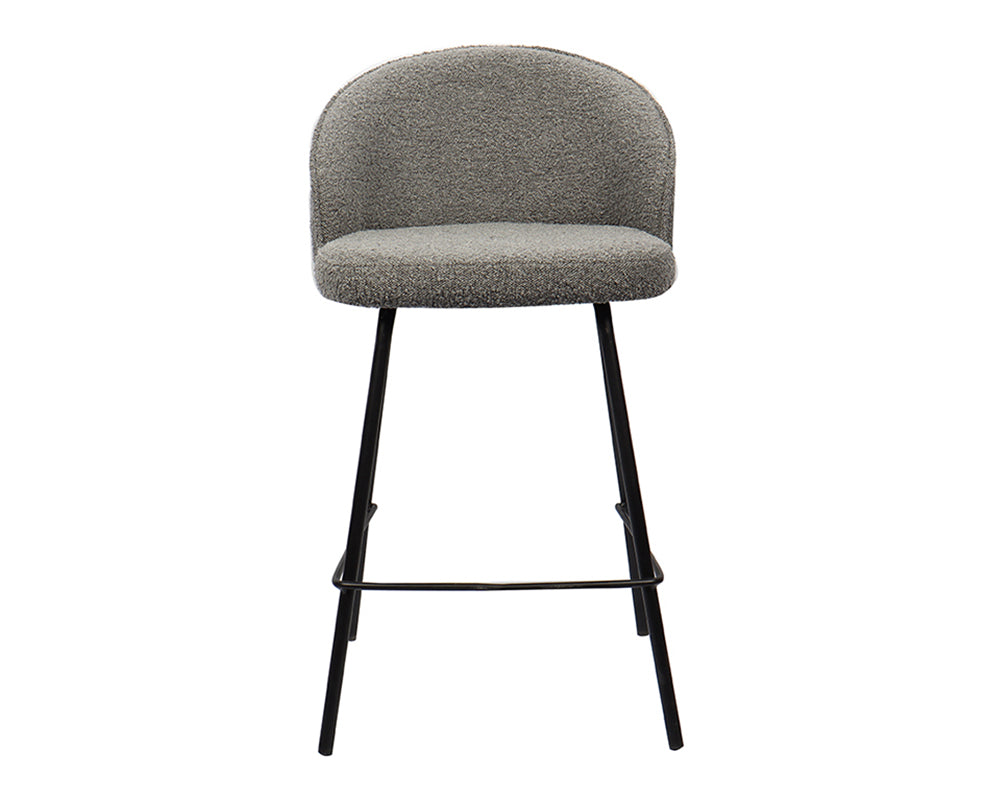 Chaise de comptoir confortable gris - Rousseau Furniture - Souffle d'Intérieur