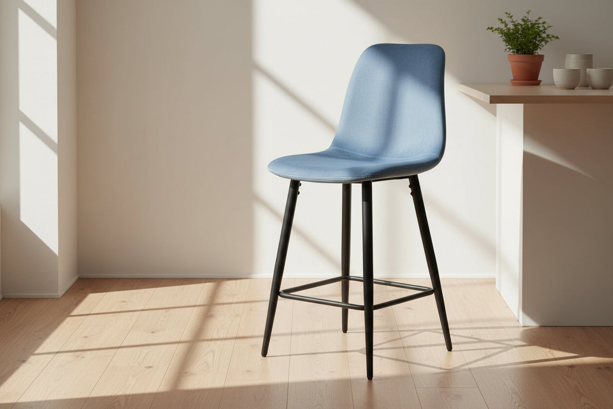 Chaise de comptoir de cuisine bleu clair - Rousseau Furniture - Souffle d'Intérieur