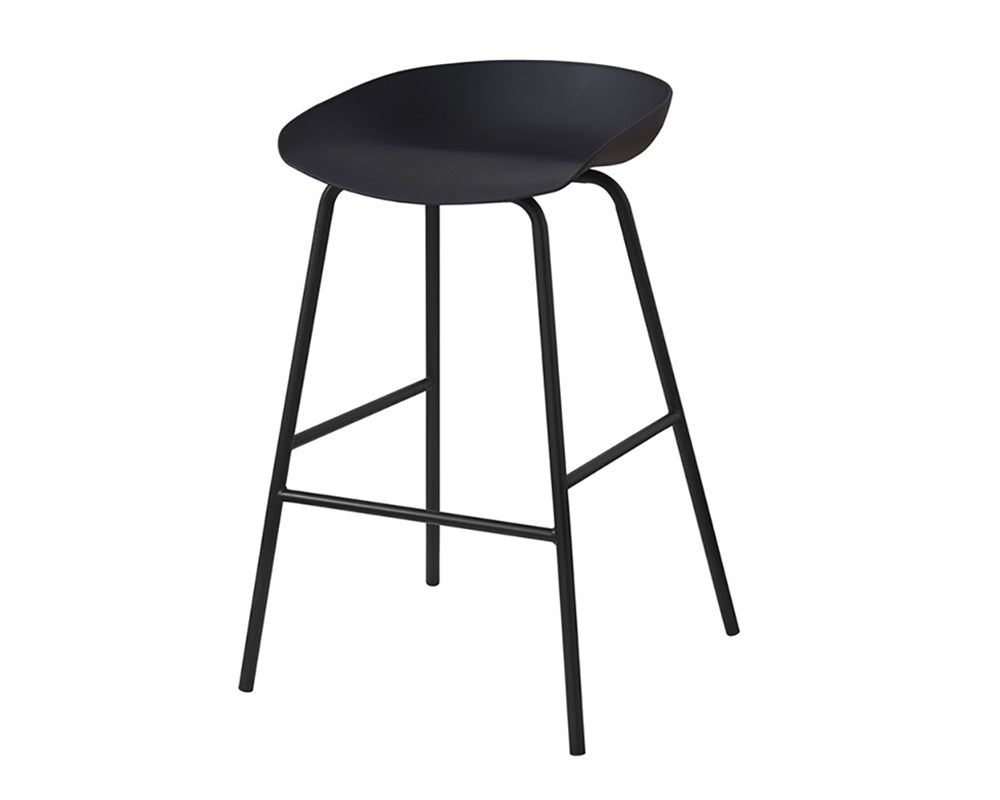 Chaise de comptoir noir - Rousseau Furniture - Souffle d'Intérieur