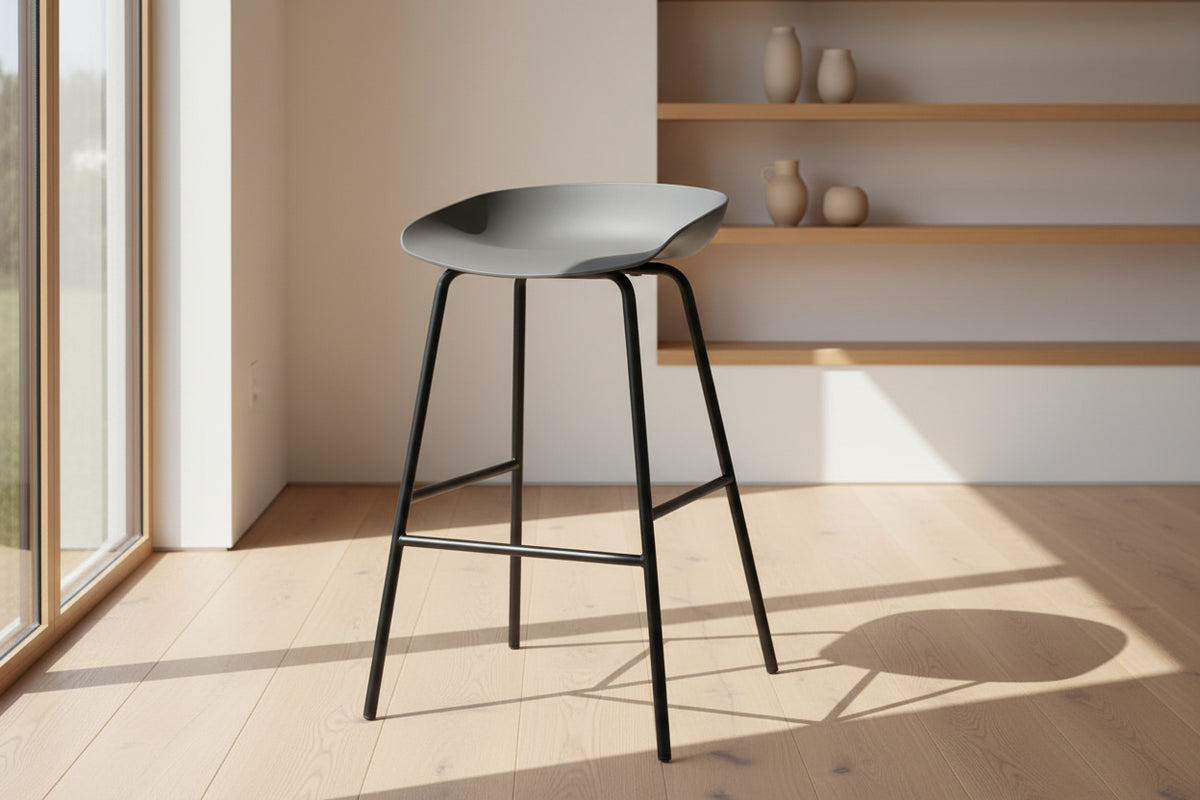Chaise de comptoir noir - Rousseau Furniture - Souffle d'Intérieur