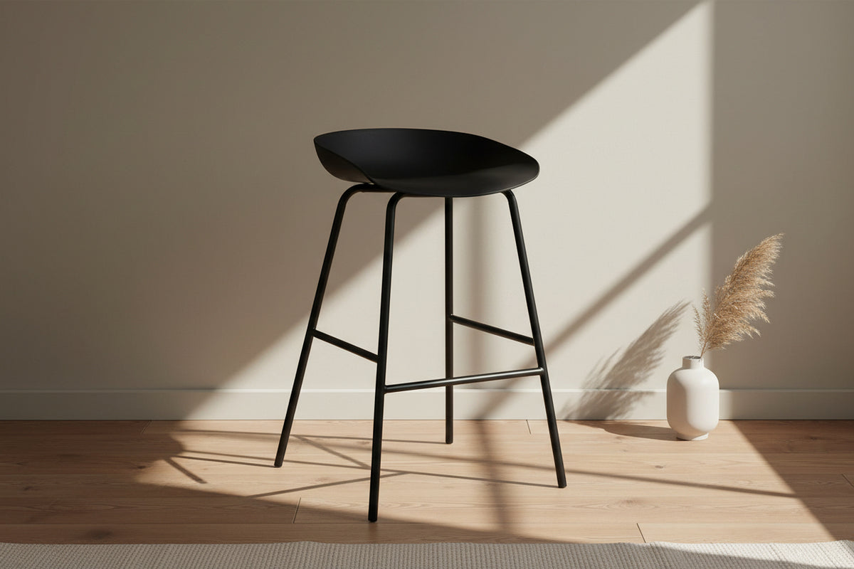 Chaise de comptoir noir - Rousseau Furniture - Souffle d'Intérieur