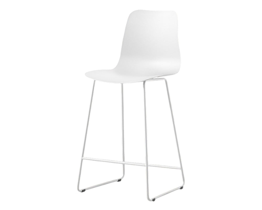 Chaise de comptoir lunch blanc - Rousseau Furniture - Souffle d'Intérieur