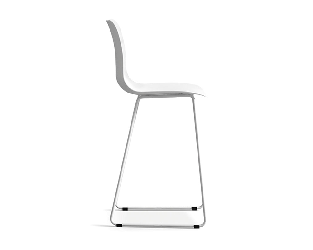 Chaise de comptoir lunch blanc - Rousseau Furniture - Souffle d'Intérieur