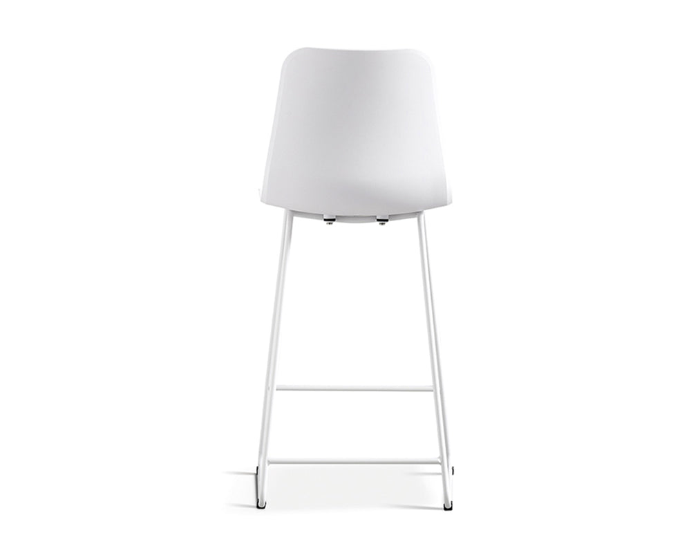 Chaise de comptoir lunch blanc - Rousseau Furniture - Souffle d'Intérieur
