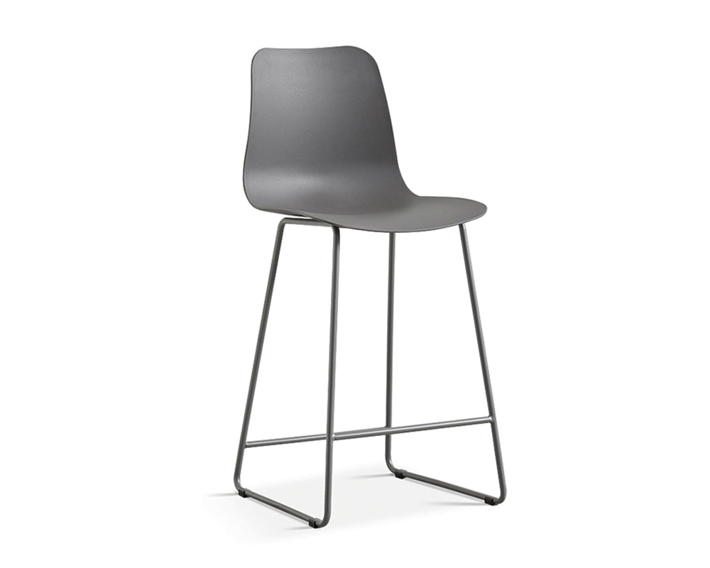 Chaise de comptoir lunch gris - Rousseau Furniture - Souffle d'Intérieur