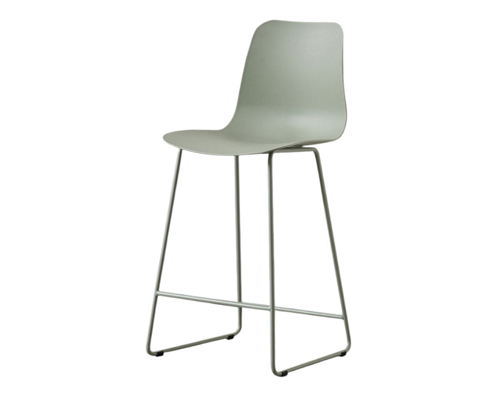 Chaise de comptoir lunch gris vert - Rousseau Furniture - Souffle d'Intérieur