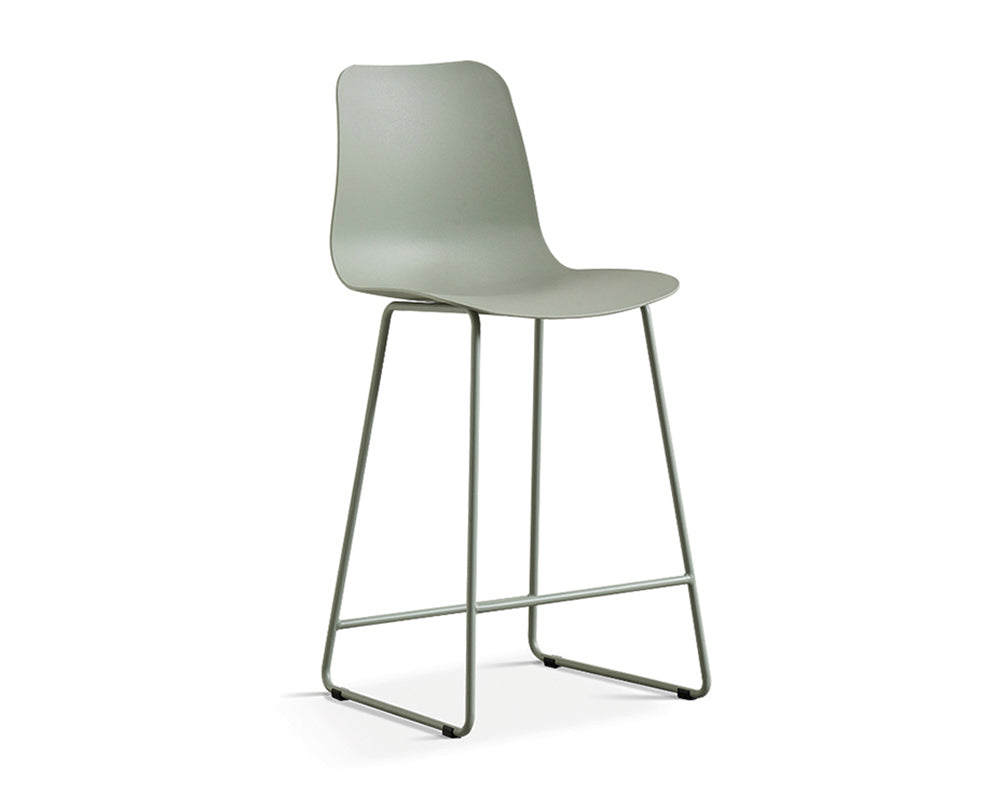 Chaise de comptoir lunch gris vert - Rousseau Furniture - Souffle d'Intérieur