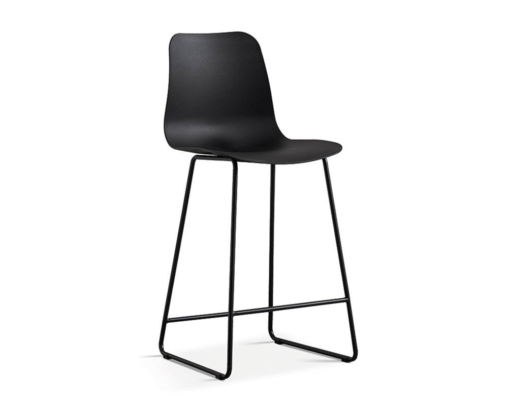 Chaise de comptoir lunch noir - Rousseau Furniture - Souffle d'Intérieur