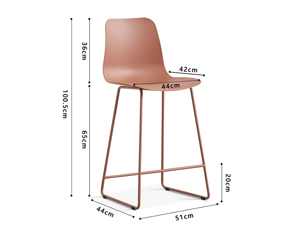 Chaise de comptoir lunch terracotta - Rousseau Furniture - Souffle d'Intérieur