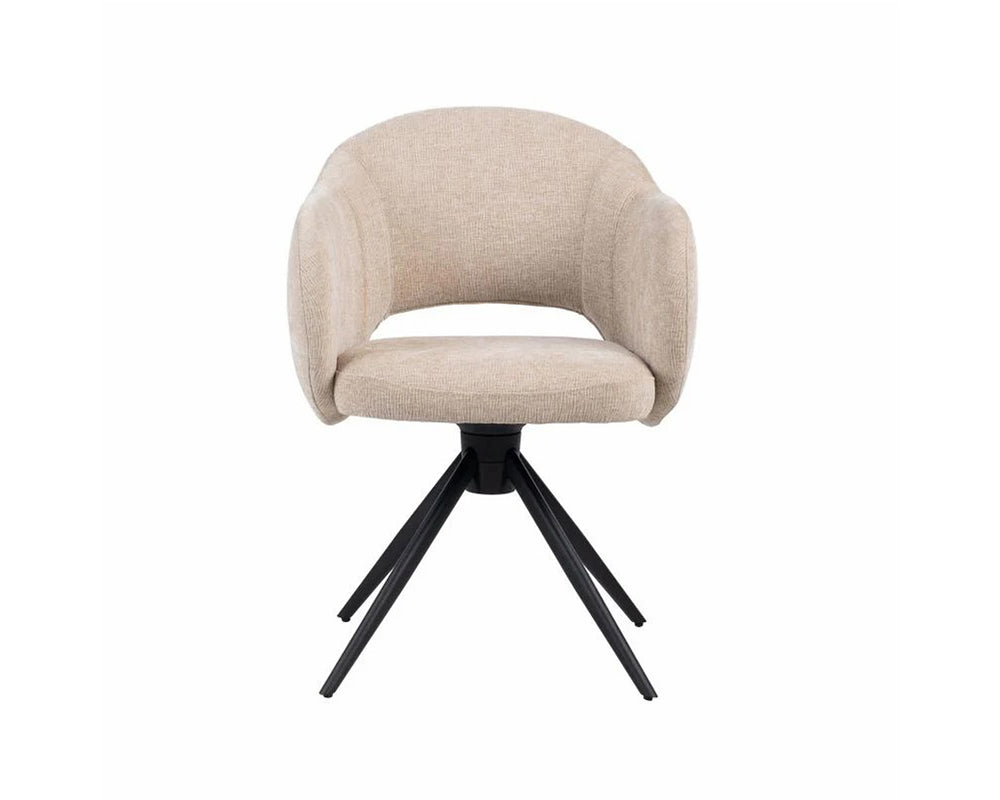 Chaise de repas Sony – tissu beige – face