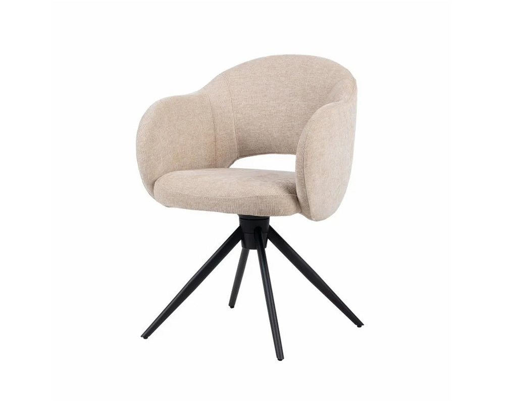 Chaise de repas Sony – tissu beige – 3/4