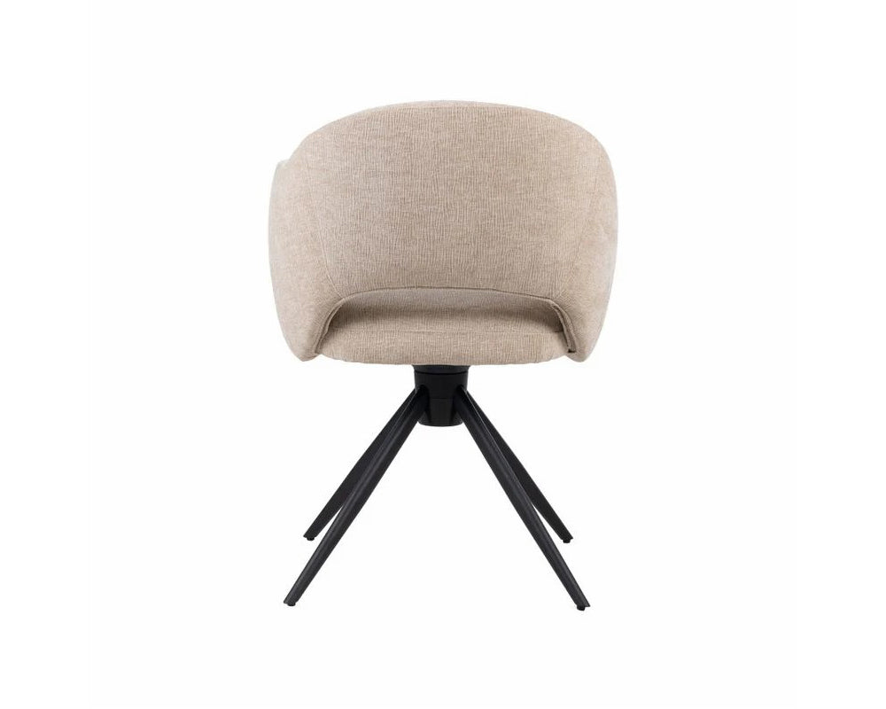 Chaise de repas Sony – tissu beige – arrière