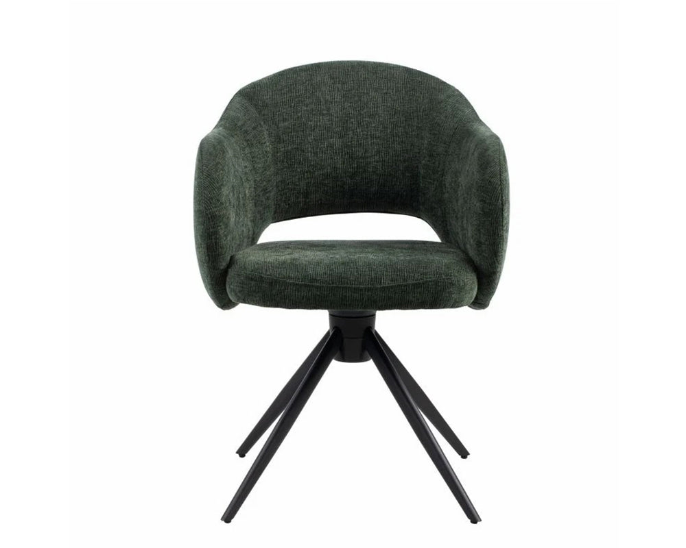 Chaise de repas Sony - vue face - tissu 100% polyester - pied métal