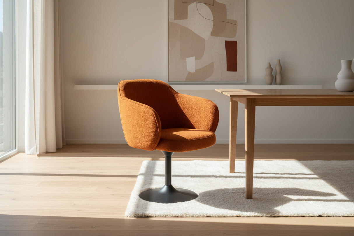 Chaise de repas Calise en situation - en showroom - tissu 100% polyester