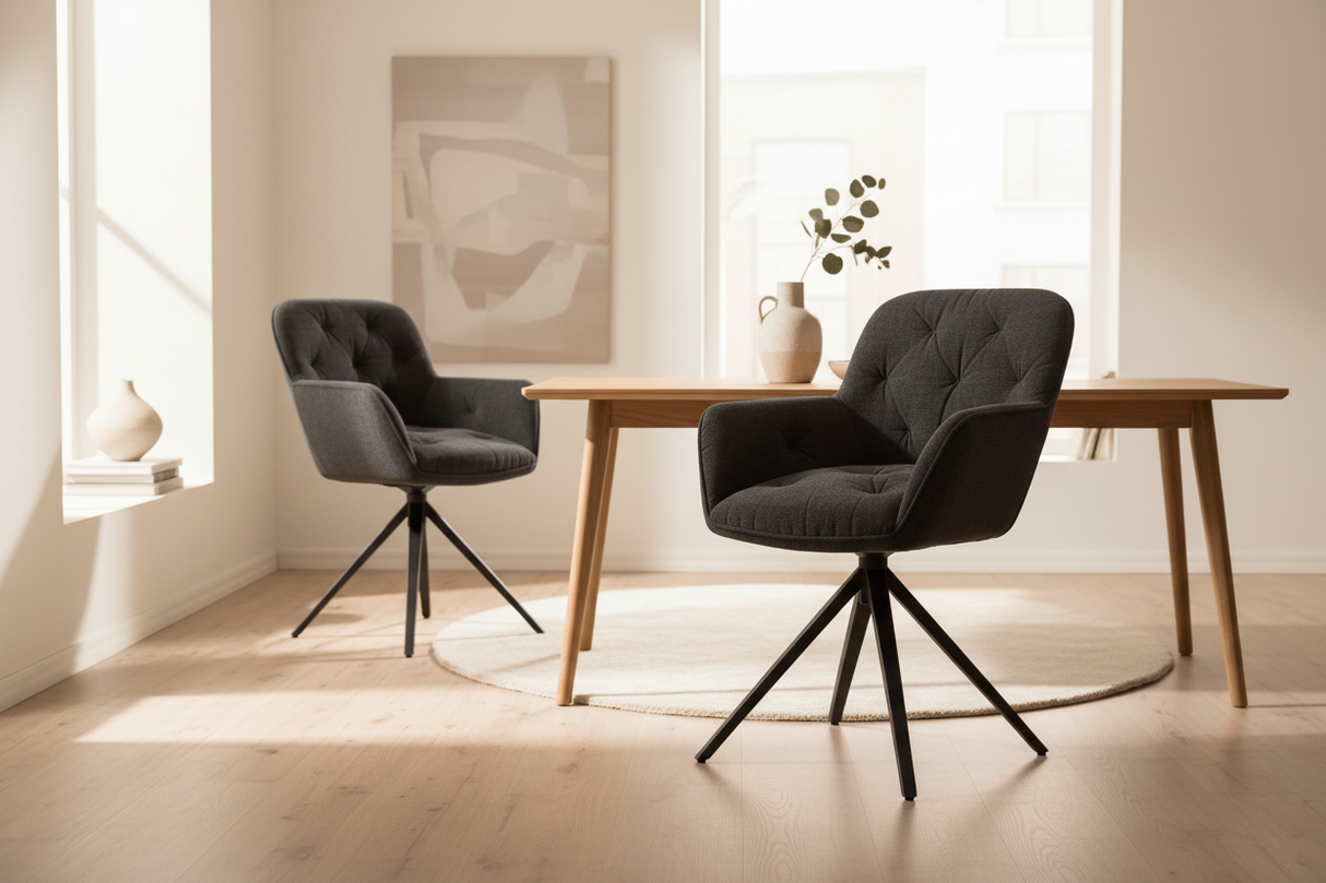 chaise fauteuil de table pivotante - Akante