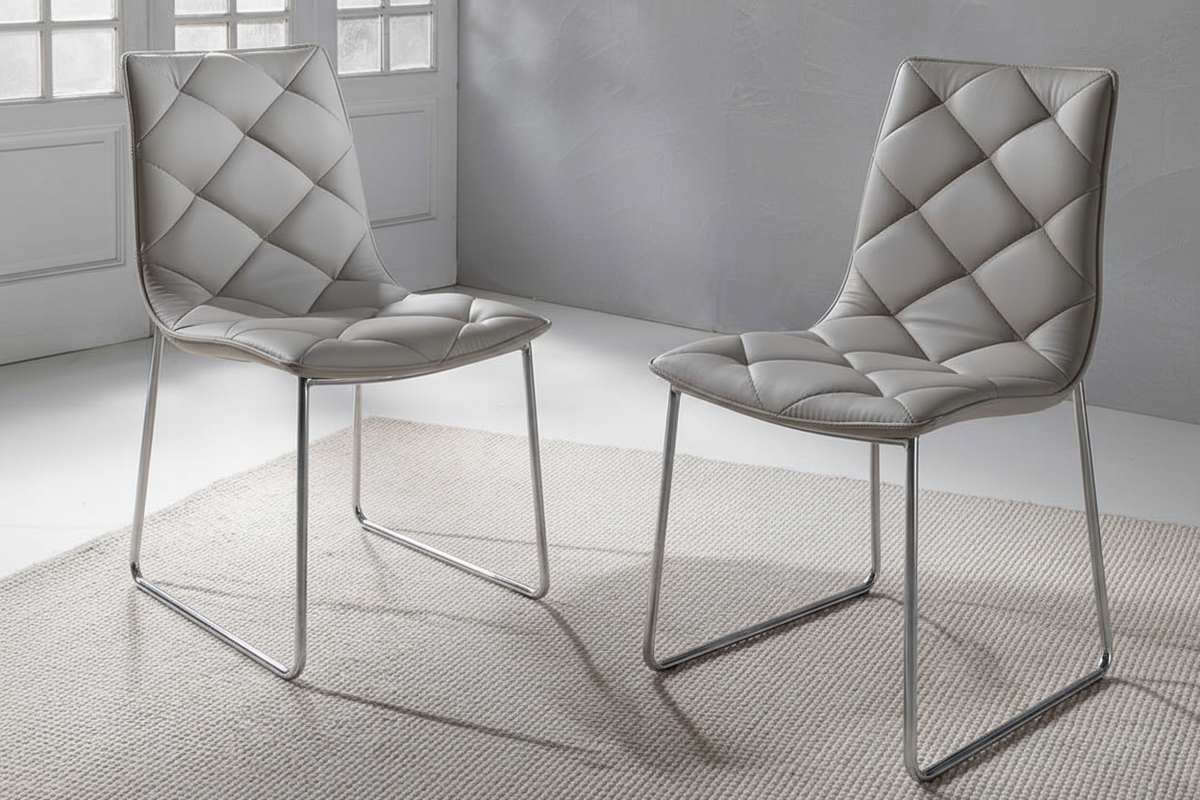 Chaise de salle à manger en simili cuir design - Souffle d'intérieur