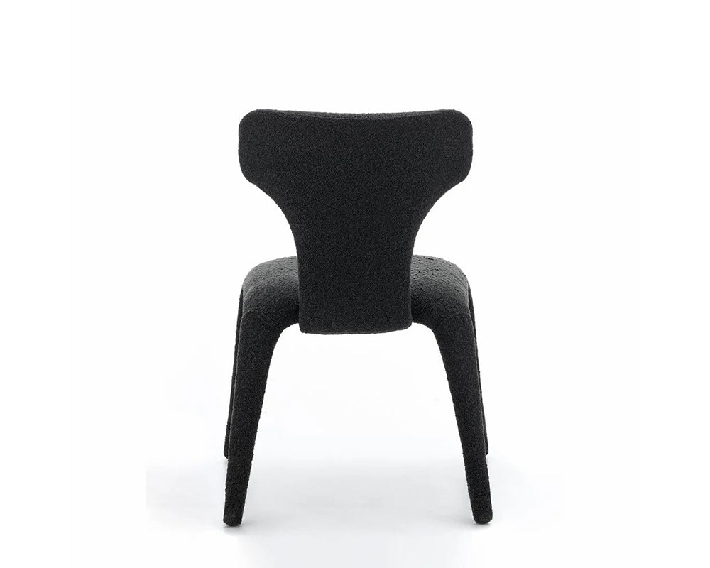 Chaise salle à manger Harty - tissu noir – arrière