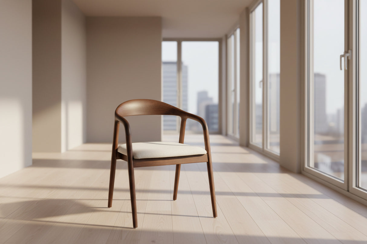chaise en bois avec accoudoirs de salle a manger