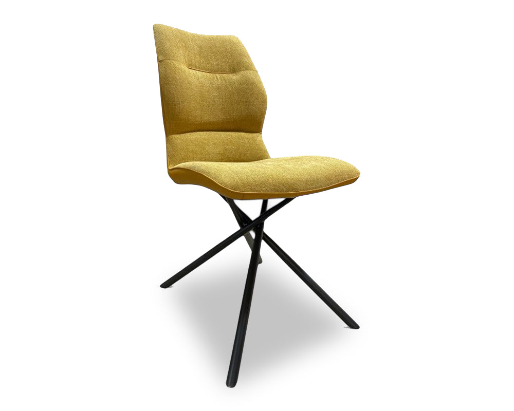 Chaise jaune moutarde de salle à manger moderne - Souffle d'intérieur