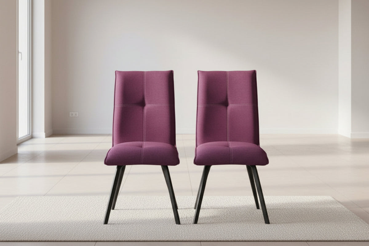 Chaise en tissu pieds metal design - SOUFFLE D'intérieur