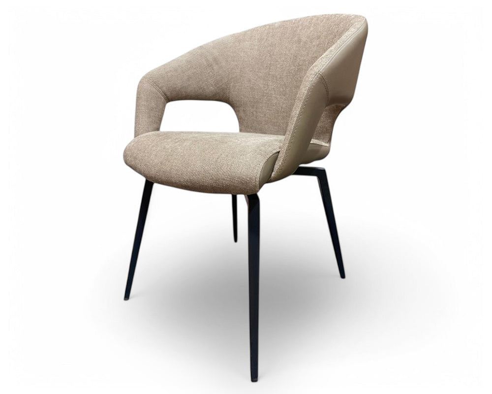 Fauteuil de table à manger pivotant marron taupe design - Souffle d'intérieur - Tablacasa