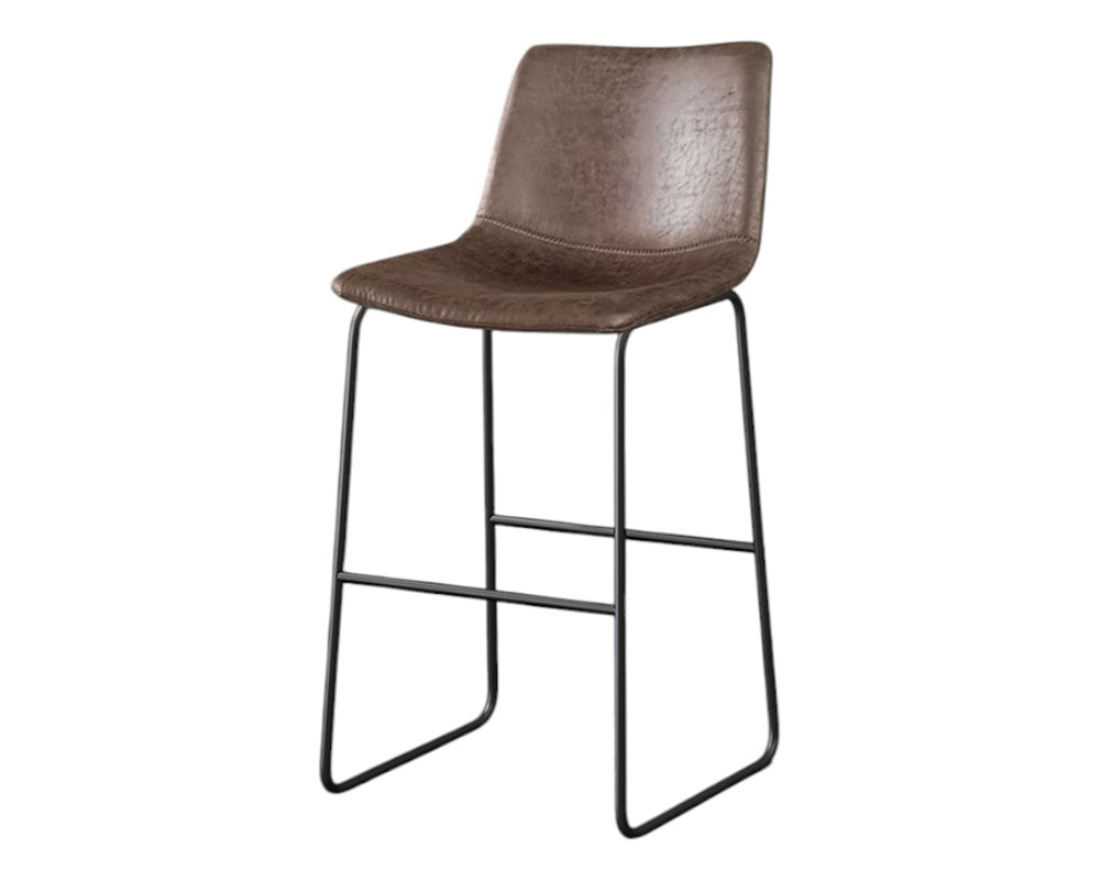 Chaise haute de comptoir brun foncé - Rousseau Furniture - Souffle d'Intérieur