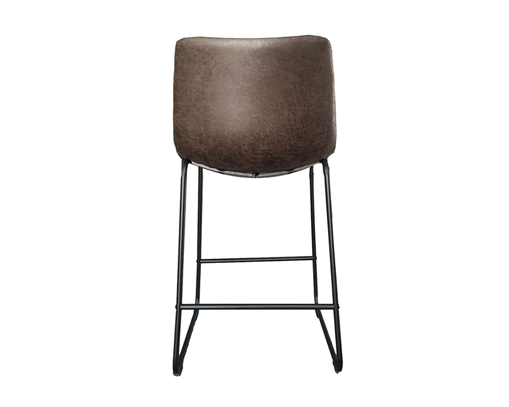 Chaise haute de comptoir brun foncé - Rousseau Furniture - Souffle d'Intérieur