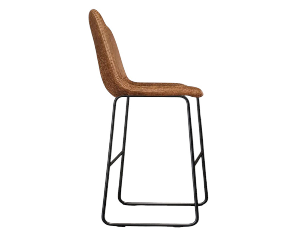 Chaise haute de comptoir cognac - Rousseau Furniture - Souffle d'Intérieur