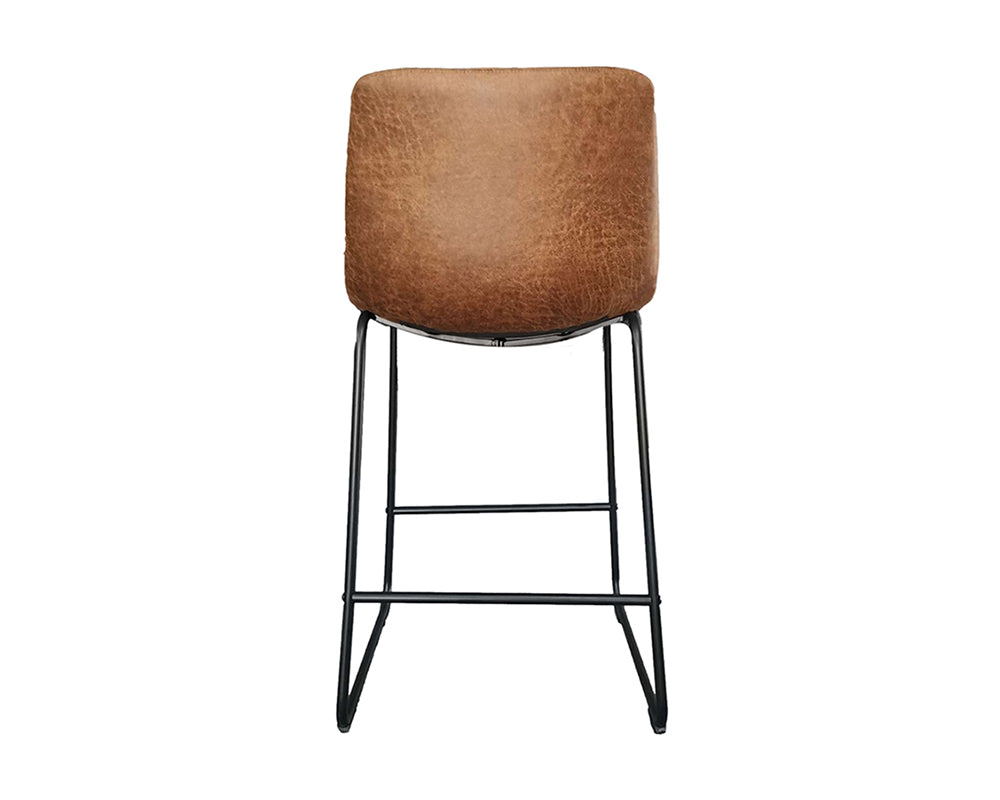 Chaise haute de comptoir cognac - Rousseau Furniture - Souffle d'Intérieur