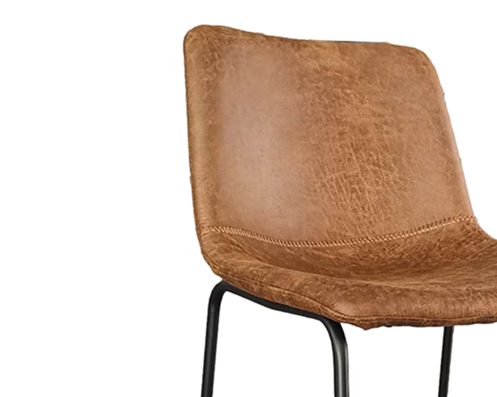 Chaise haute de comptoir cognac - Rousseau Furniture - Souffle d'Intérieur