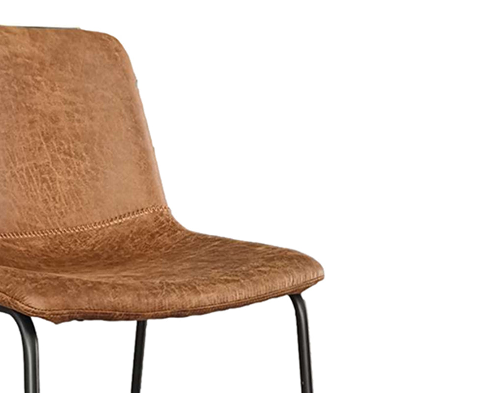 Chaise haute de comptoir cognac - Rousseau Furniture - Souffle d'Intérieur