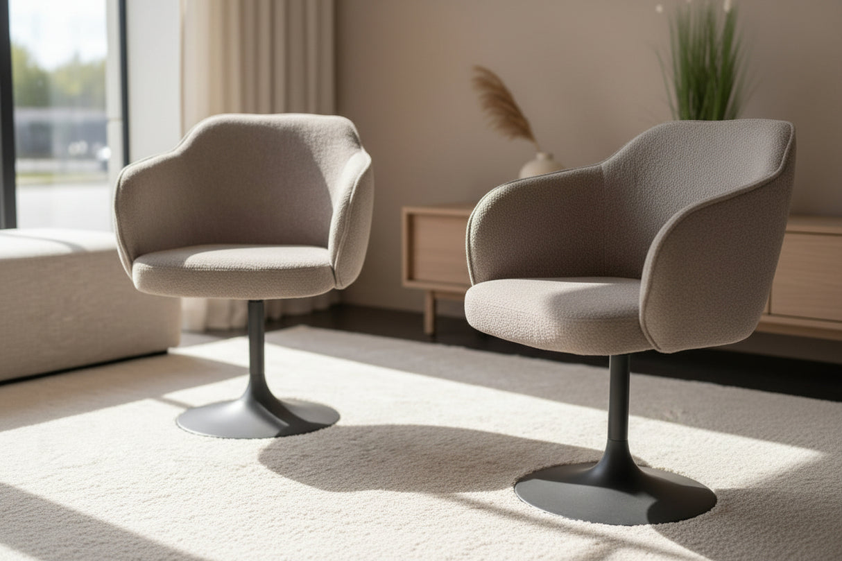 Chaise de repas Calise en situation - lievens - tissu 100% polyester