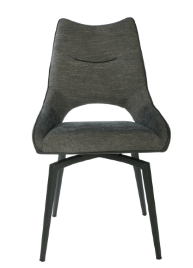 chaise-noir-salle-a-manger-tissu-moderne