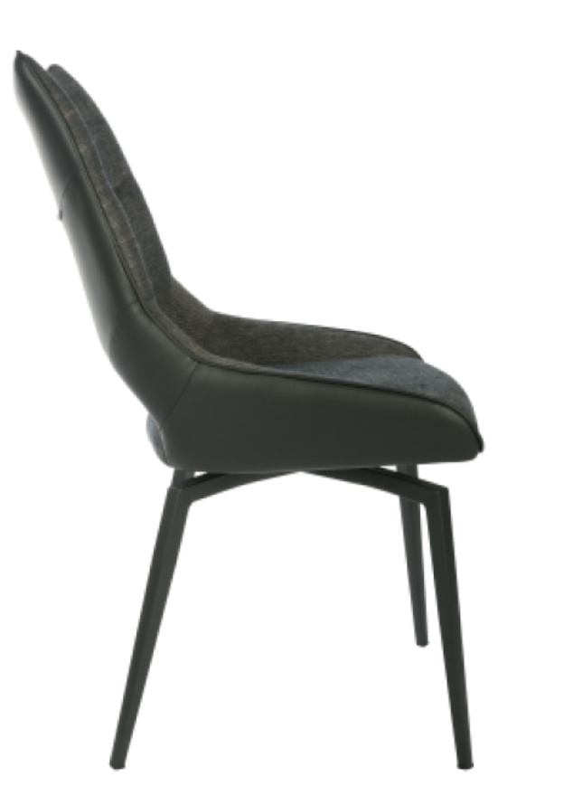 Chaise noir pivotante de table a manger moderne  - Flavia
