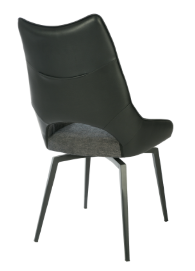 chaise-noir-salle-a-manger-tissu-moderne