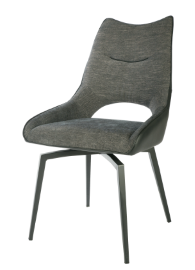 chaise-noir-salle-a-manger-tissu-moderne