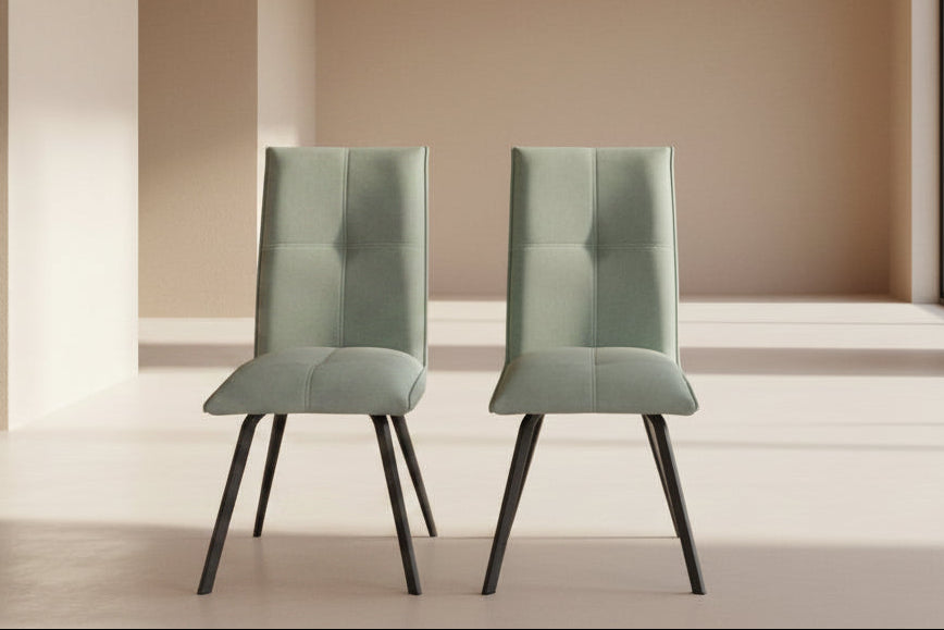 Chaise contemporaine pieds metal en tissu - SOUFFLE D'intérieur