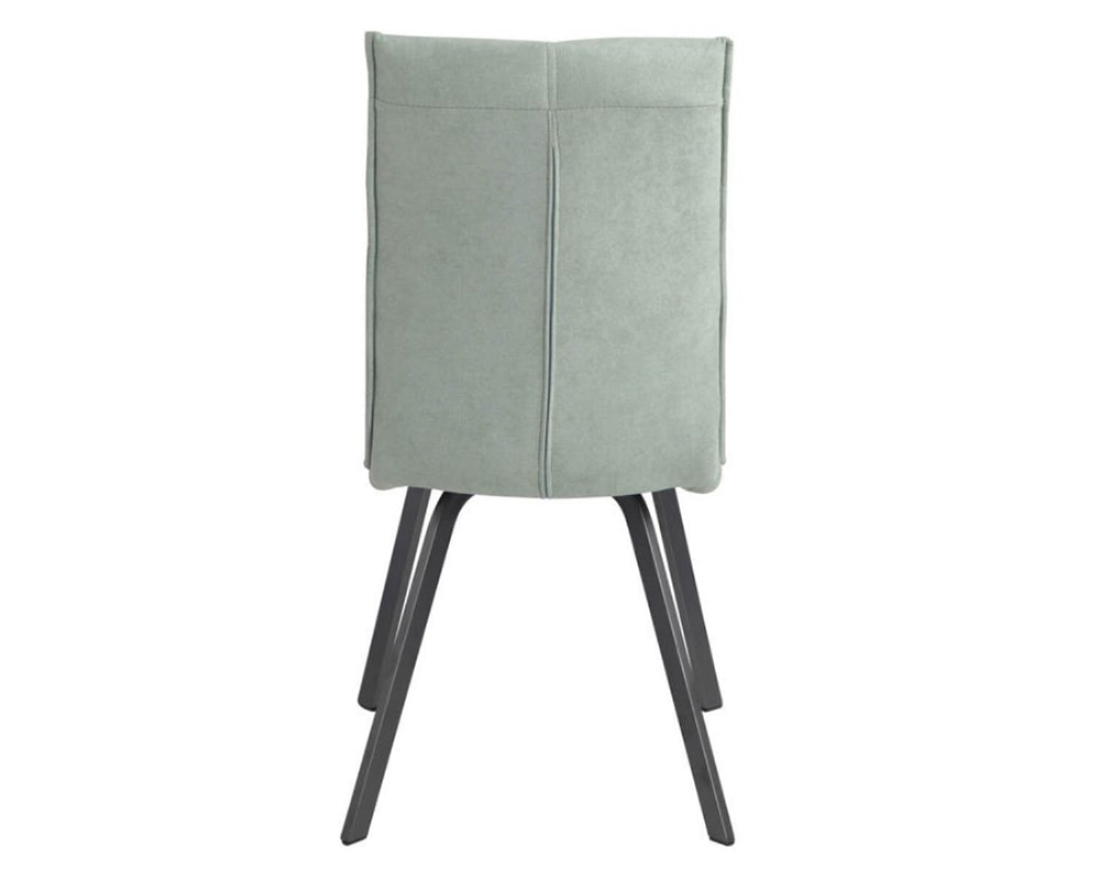 Chaise contemporaine pieds metal en tissu vert - SOUFFLE D'intérieur