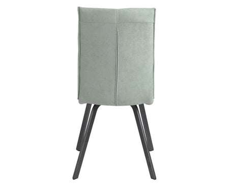 Chaise contemporaine pieds metal en tissu vert - SOUFFLE D'intérieur