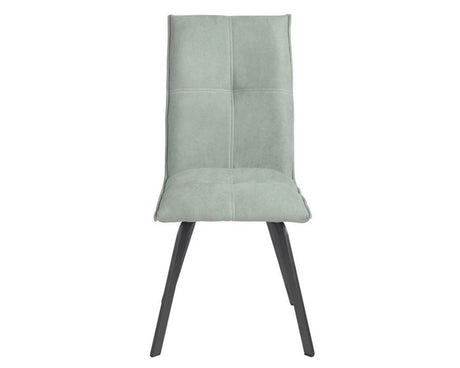 Chaise contemporaine pieds metal en tissu vert - SOUFFLE D'intérieur