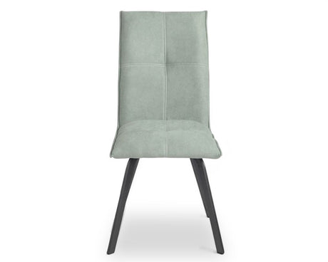 Chaise contemporaine pieds metal en tissu vert - SOUFFLE D'intérieur