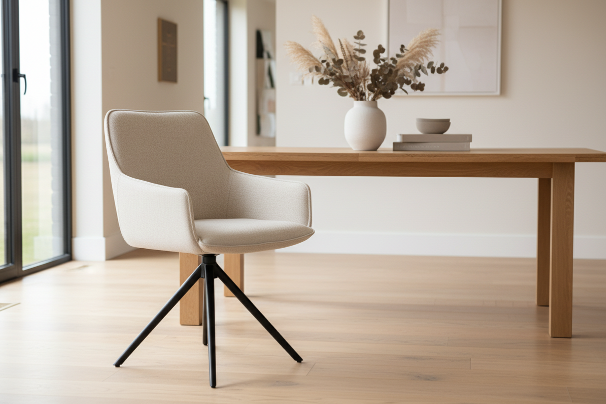 Chaise pivotante beige hero image