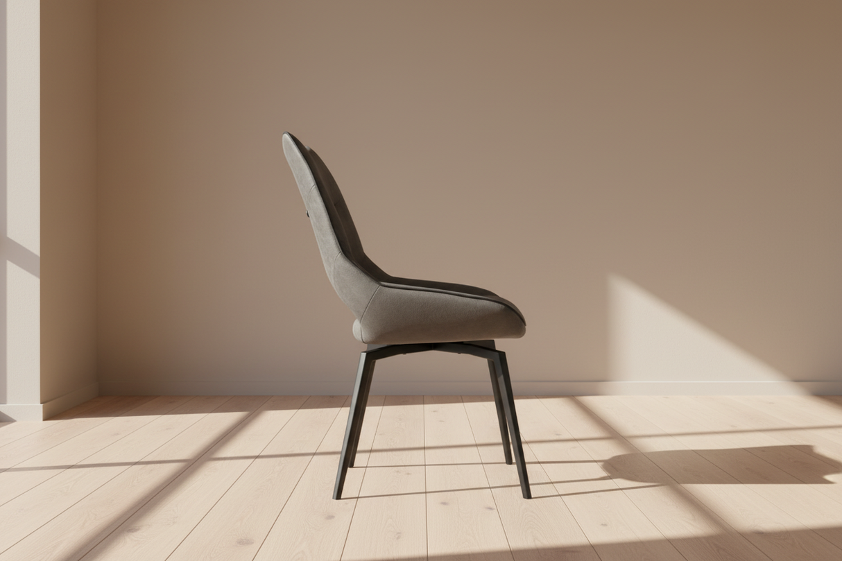 chaise de salle a manger pivotante grise - tablacasa - souffle d'intérieur