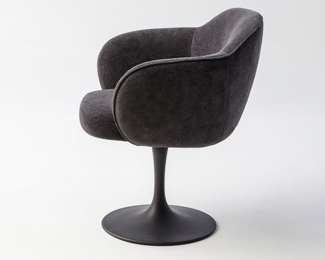 Chaise de repas monopied pivotante couleur beige - meuble jem - Souffle d'intérieur