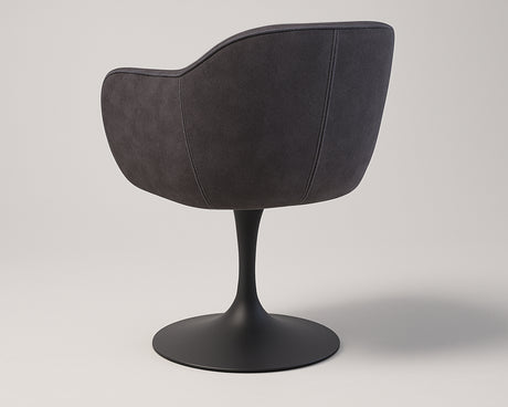 Chaise de repas monopied pivotante couleur beige - meuble jem - Souffle d'intérieur