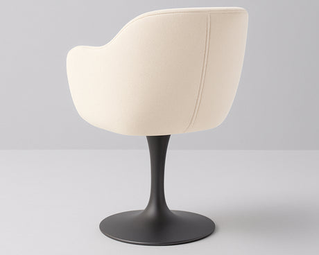 Chaise de repas monopied pivotante couleur beige - meuble jem - Souffle d'intérieur