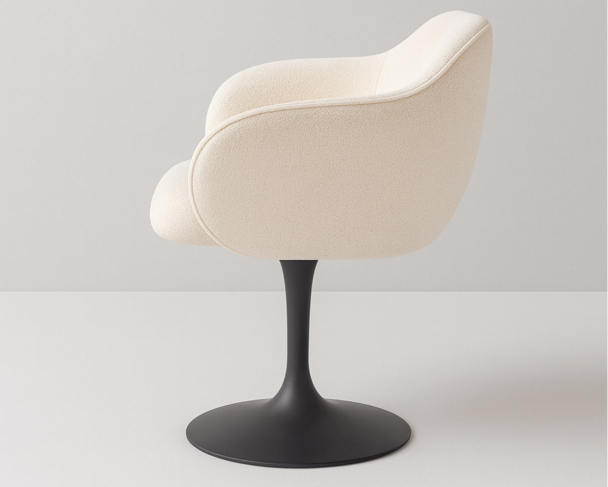 Chaise de repas Calise - vue profil - tissu 100% polyester