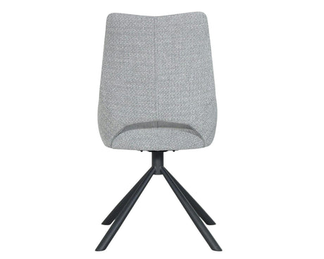 Chaise de repas pivotante en tissu grise - viadurini - souffle d'intérieur