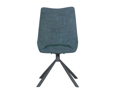 Chaise de repas pivotante en tissu bleue - viadurini - souffle d'intérieur